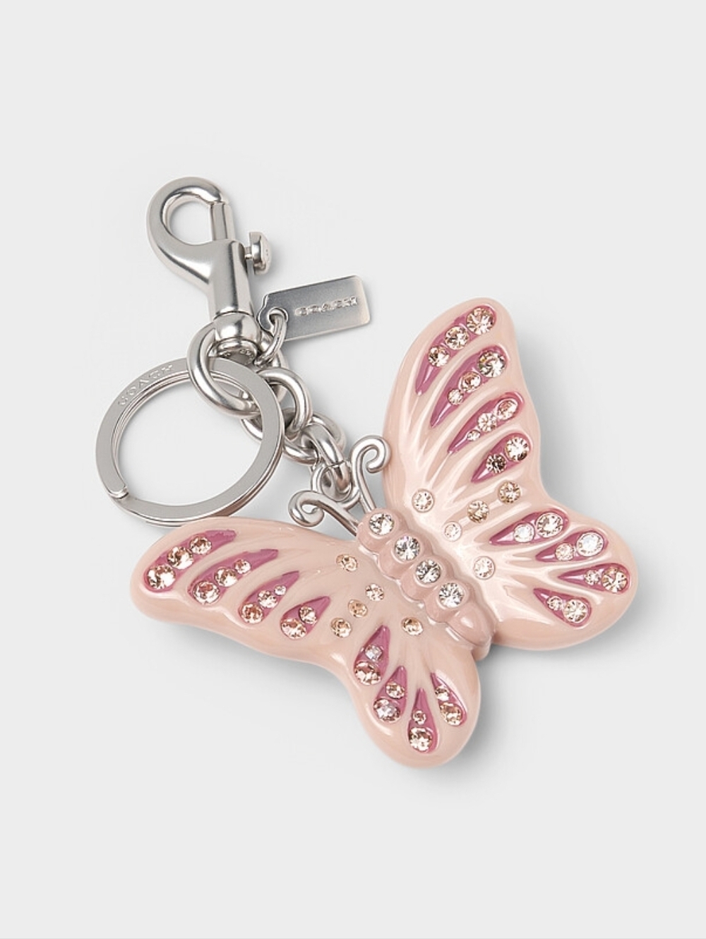 *NWT* COACH Pink Sparkly Butterfly Bag Charm